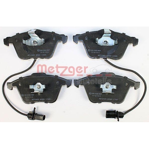 Bremsbelagsatz, Scheibenbremse METZGER 1170099 f&uuml;r VAG, Vorderachse