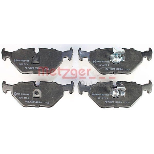 Bremsbelagsatz, Scheibenbremse METZGER 1170120 f&uuml;r BMW, Hinterachse