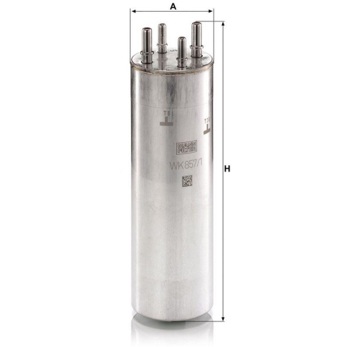 Kraftstofffilter MANN-FILTER WK 857/1 f&uuml;r VAG