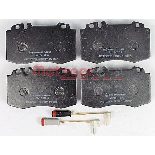 Bremsbelagsatz, Scheibenbremse METZGER 1170137 f&uuml;r MERCEDES-BENZ, Vorderachse