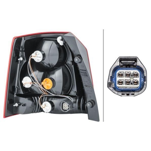 HELLA Heckleuchte 2VA 354 666-021 für LAND ROVER, rechts