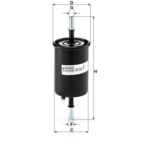 Kraftstofffilter MANN-FILTER WK 55/3 f&uuml;r DAEWOO GENERAL MOTORS