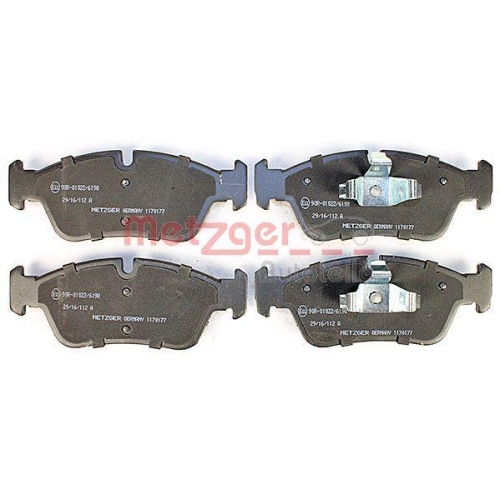 Bremsbelagsatz, Scheibenbremse METZGER 1170177 f&uuml;r BMW, Vorderachse