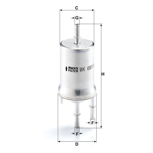 Kraftstofffilter MANN-FILTER WK 69/1 f&uuml;r VAG