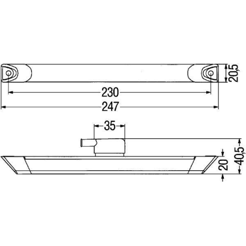 HELLA Umrissleuchte 2XS 008 078-001 f&uuml;r DAF FRUEHAUF SCANIA VOLVO LEYLAND DAF