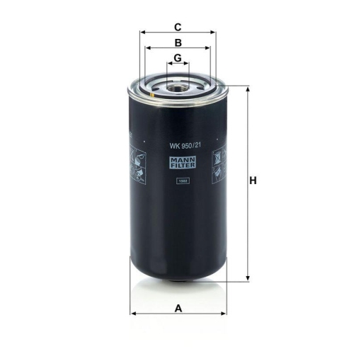 MANN-FILTER WK 950/21 Kraftstofffilter f&uuml;r DAF IVECO NISSAN VOLVO AVIA HEULIEZ