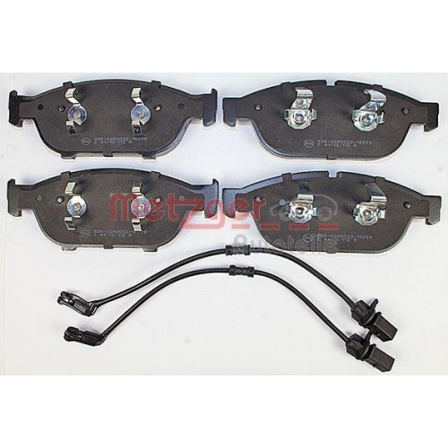 Bremsbelagsatz, Scheibenbremse METZGER 1170657 GREENPARTS f&uuml;r VAG, Vorderachse