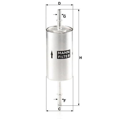 Kraftstofffilter MANN-FILTER WK 512/1 f&uuml;r FORD JAGUAR