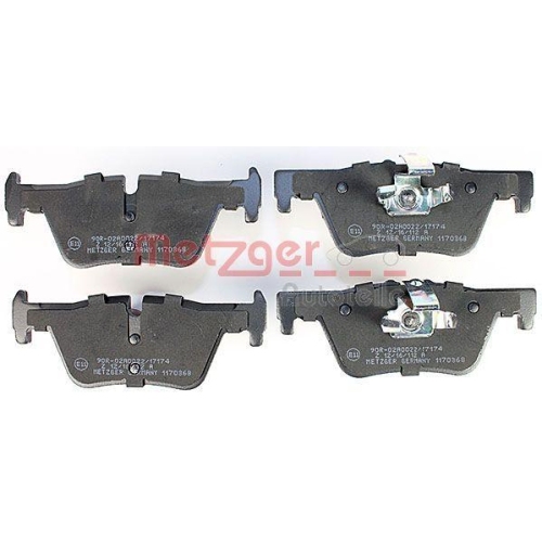 Bremsbelagsatz, Scheibenbremse METZGER 1170368 GREENPARTS f&uuml;r BMW, Hinterachse