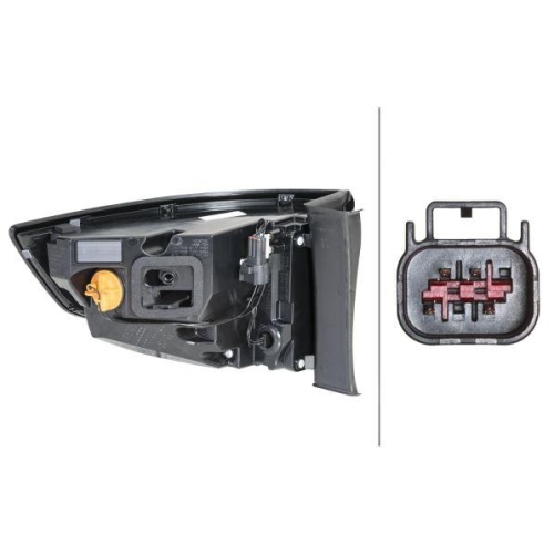 HELLA Heckleuchte 2SD 354 831-041 für LAND ROVER, rechts