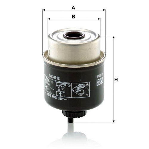 MANN-FILTER WK 8118 Kraftstofffilter f&uuml;r LIEBHERR PERKINS CLAAS JOHN DEERE GEHL