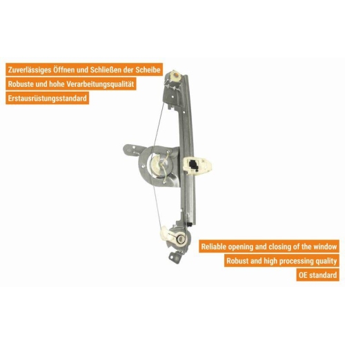 VAICO Fensterheber links und rechts elektrisch hinten V46-0600 + V46-0601 f&uuml;r RENAULT