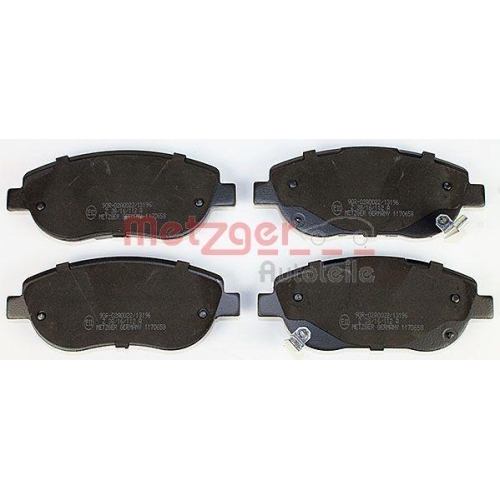 Bremsbelagsatz, Scheibenbremse METZGER 1170658 f&uuml;r TOYOTA, Vorderachse