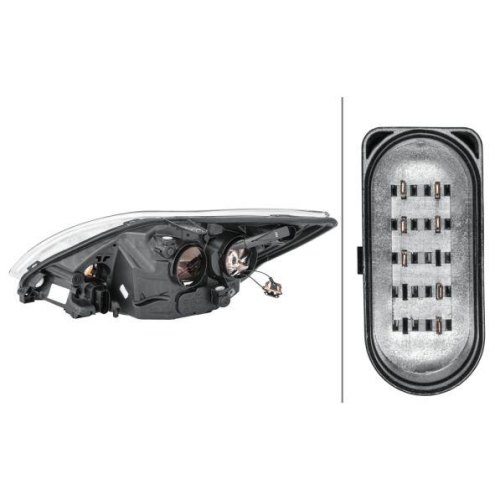 HELLA Hauptscheinwerfer 1EE 354 257-021 f&uuml;r FORD, rechts