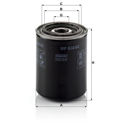 MANN-FILTER WP 928/82 &Ouml;lfilter f&uuml;r FORD NISSAN, f&uuml;r Motoren mit Abgasr&uuml;ckf&uuml;hrung