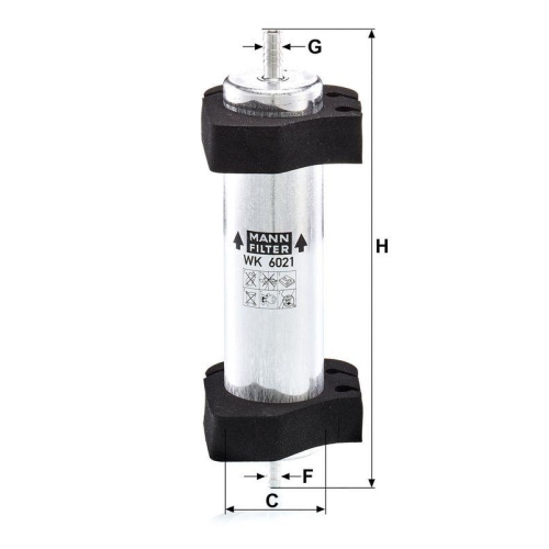 Kraftstofffilter MANN-FILTER WK 6021 f&uuml;r VAG