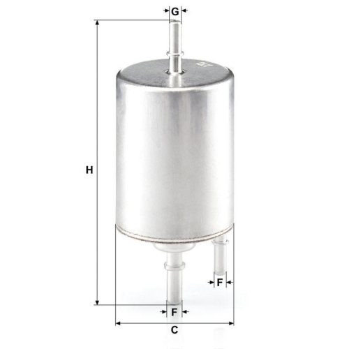 Kraftstofffilter MANN-FILTER WK 720/4 f&uuml;r VAG