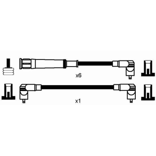 Z&uuml;ndleitungssatz NGK 0576 f&uuml;r BMW MINI, f&uuml;r Fahrzeuge mit Z&uuml;ndverteiler