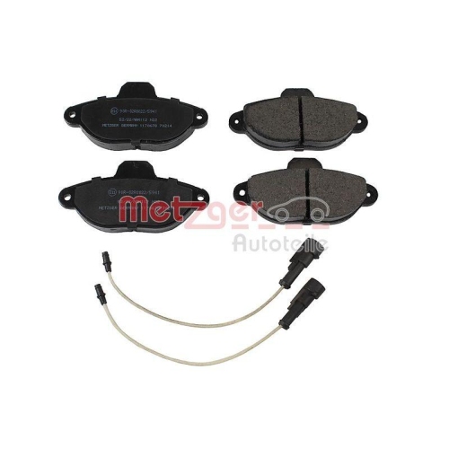 Bremsbelagsatz, Scheibenbremse METZGER 1170678 f&uuml;r FIAT FORD, Vorderachse