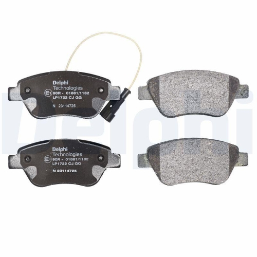 DELPHI LP1722 Bremsbelagsatz, Scheibenbremse f&uuml;r ALFA ROMEO CITRO&Euml;N FIAT LANCIA