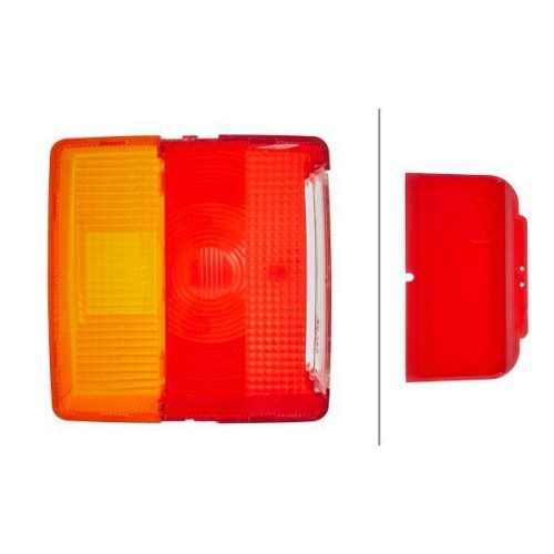 HELLA Lichtscheibe, Heckleuchte 9EL 129 519-001 f&uuml;r K&Auml;SSBOHRER SCANIA VOLVO