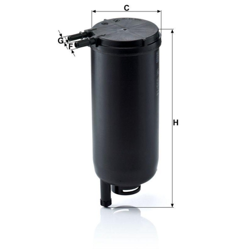 MANN-FILTER WK 939/14 x Kraftstofffilter f&uuml;r IVECO MITSUBISHI