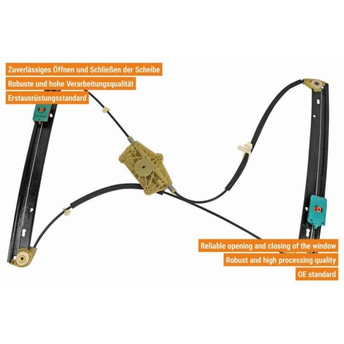 VAICO Fensterheber links und rechts elektrisch vorne V10-6283 + V10-6284 f&uuml;r VW
