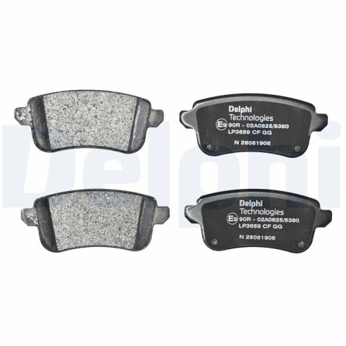 DELPHI LP3659 Bremsbelagsatz, Scheibenbremse f&uuml;r NISSAN RENAULT, Hinterachse