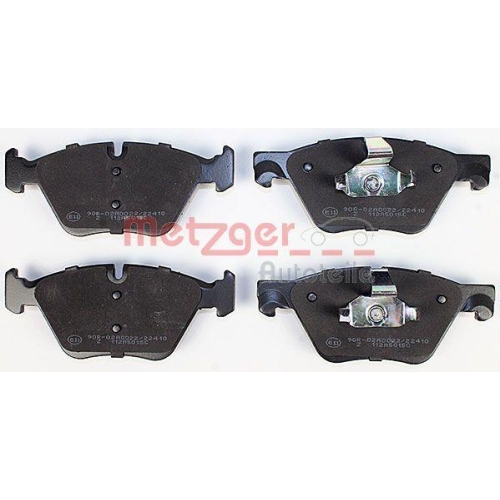 Bremsbelagsatz, Scheibenbremse METZGER 1170684 f&uuml;r BMW, Vorderachse