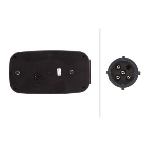 HELLA Heckleuchte 2VB 998 232-021 für, rechts