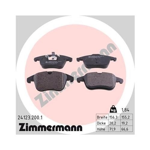 Bremsscheibe ZIMMERMANN 250.1365.20 COAT Z f&uuml;r FORD, Vorderachse