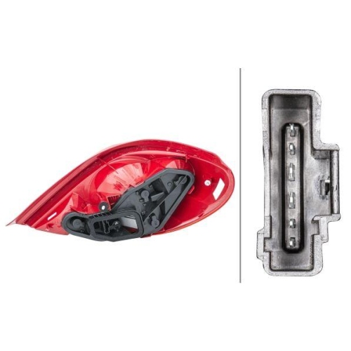 HELLA Heckleuchte 2VP 354 039-011 f&uuml;r PEUGEOT, links