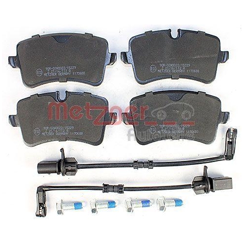 Bremsbelagsatz, Scheibenbremse METZGER 1170688 GREENPARTS f&uuml;r PORSCHE VAG