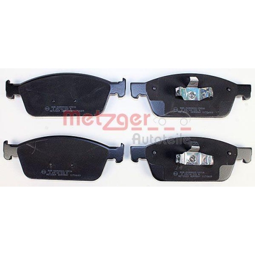 Bremsbelagsatz, Scheibenbremse METZGER 1170689 GREENPARTS f&uuml;r FORD, Vorderachse