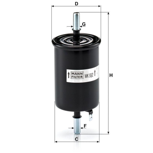 Kraftstofffilter MANN-FILTER WK 55/2 f&uuml;r DAEWOO