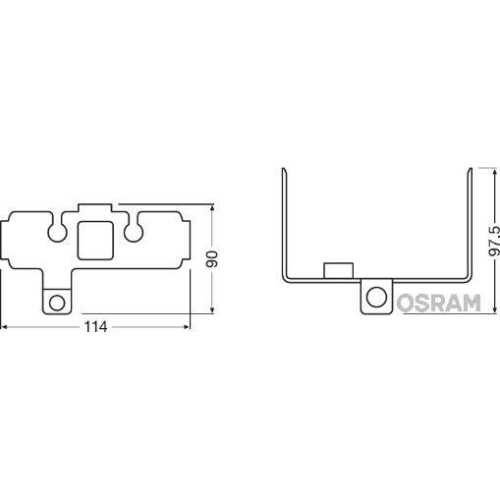 Halter, Nebelscheinwerfer ams-OSRAM LEDFOG101-INF-M LEDriving® Mounting Bracket