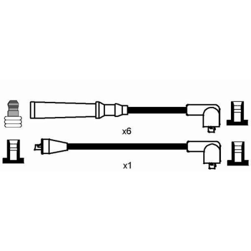 Zündleitungssatz NGK 5401 für, für Fahrzeuge mit Zündverteiler