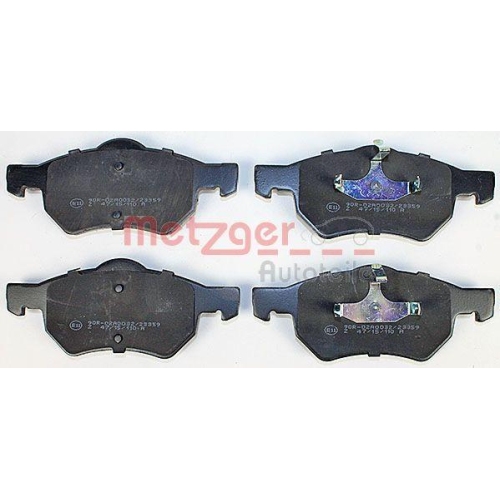 Bremsbelagsatz, Scheibenbremse METZGER 1170756 f&uuml;r CHRYSLER, Vorderachse