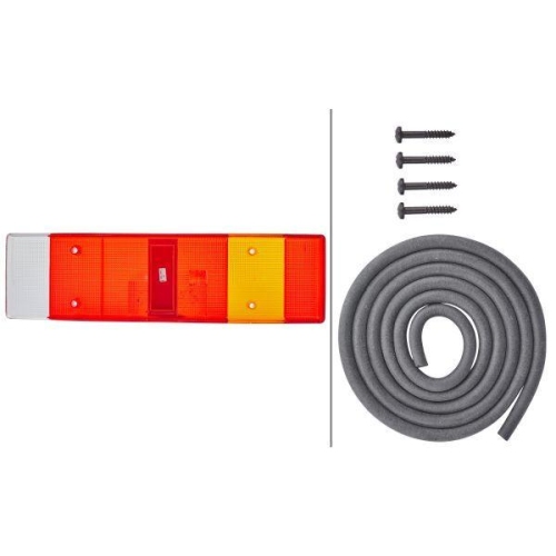 HELLA Lichtscheibe, Heckleuchte 9EL 146 887-001 f&uuml;r DAF MAN SCANIA FAUN LIEBHERR