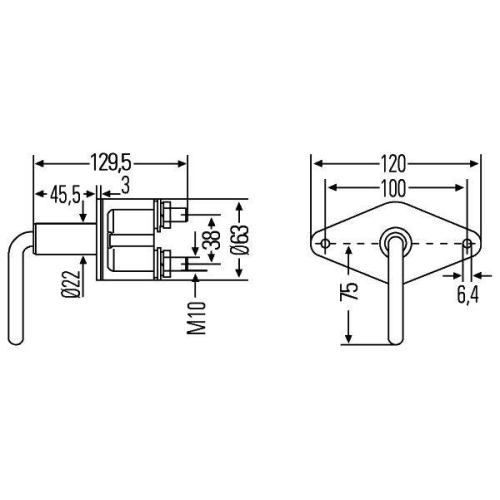 HELLA Hauptschalter, Batterie 6EK 008 458-037 für SCANIA JOHN DEERE HAMM