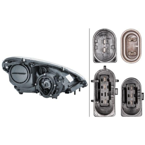 HELLA Hauptscheinwerfer 1EL 008 361-611 für MERCEDES-BENZ, links