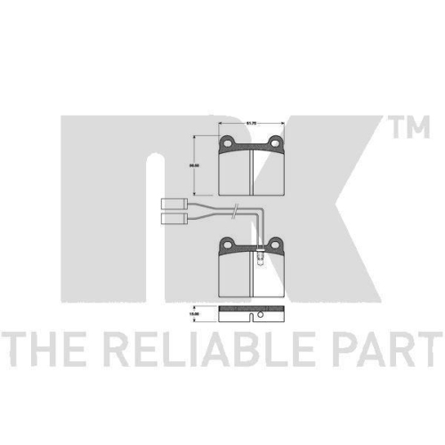 Reparatursatz, Bremssattel NK 8899016 f&uuml;r CITRO&Euml;N PEUGEOT, Vorderachse