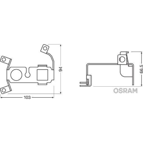 Halter, Nebelscheinwerfer ams-OSRAM LEDFOG101-VW-M LEDriving® Mounting Bracket