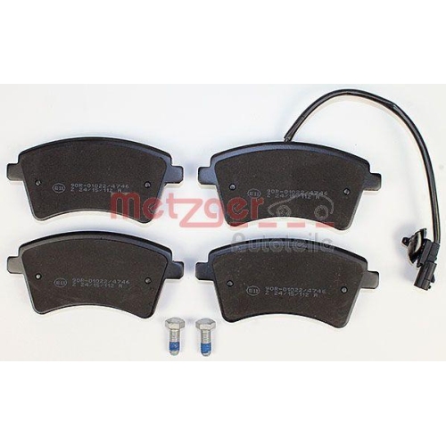 Bremsbelagsatz, Scheibenbremse METZGER 1170776 GREENPARTS f&uuml;r RENAULT