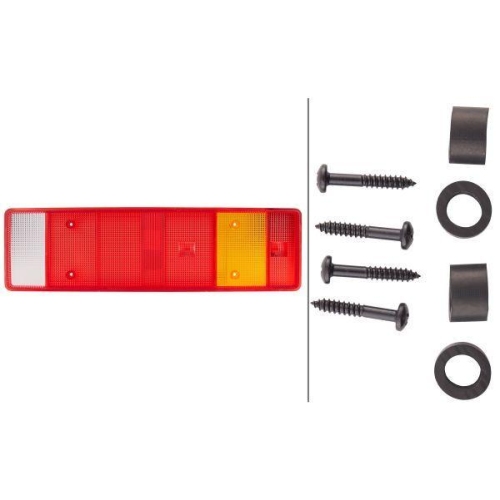 HELLA Lichtscheibe, Heckleuchte 9EL 152 889-001 f&uuml;r DAF MAN SCANIA, links