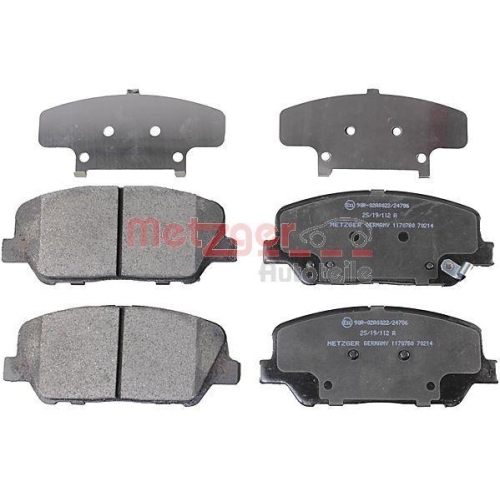 Bremsbelagsatz, Scheibenbremse METZGER 1170780 GREENPARTS f&uuml;r HYUNDAI KIA