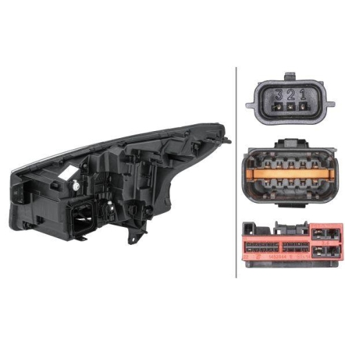 HELLA Hauptscheinwerfer 1EX 014 031-101 für RENAULT, rechts
