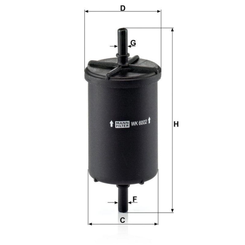 Kraftstofffilter MANN-FILTER WK 6002 f&uuml;r MERCEDES-BENZ NISSAN OPEL RENAULT