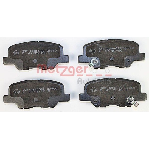 Bremsbelagsatz, Scheibenbremse METZGER 1170790 GREENPARTS f&uuml;r CITRO&Euml;N MAZDA