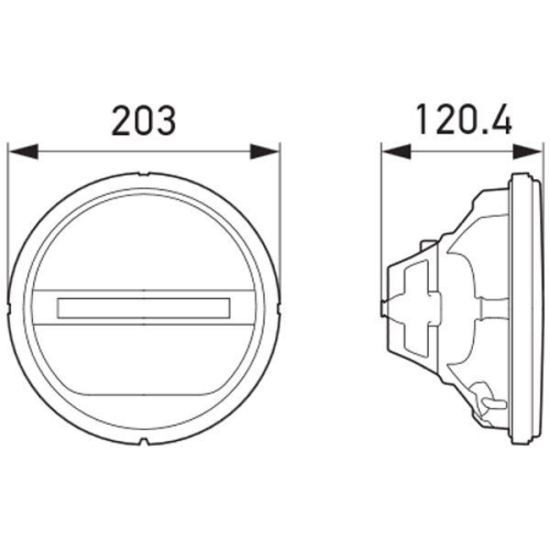 HELLA Scheinwerfereinsatz, Fernscheinwerfer 1F8 241 430-011 für DAF, vorne